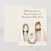 Christmas Blessings from Baby Jesus Kaart (Voorkant / Achterkant)