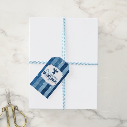 Christmas Blessings Gift Label Cadeaulabel (Met Touw)
