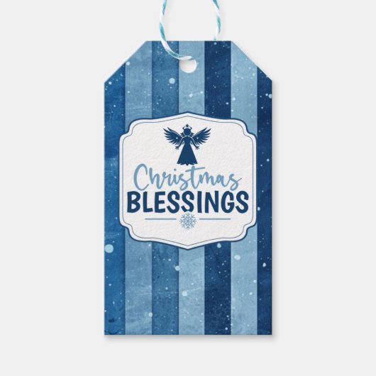 Christmas Blessings Gift Label Cadeaulabel (Voorkant)