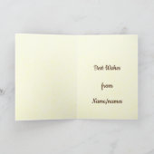 Christmas Blessings Gouden vorst ontwerp Kaart (Binnen)