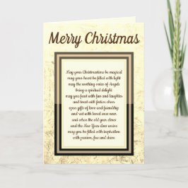 Christmas Blessings Gouden vorst ontwerp Kaart