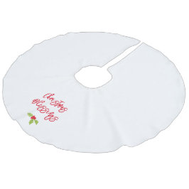 Christmas Blessings Holly Festive Holiday Faith Imitatie Linnen Kerstboom Kleed