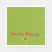 Christmas Blessings Holly Festive Holiday Faith Servet (Voorkant)