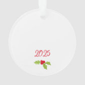 Christmas Blessings Holly Festive YEAR Holiday Joy Ornament (achterkant)