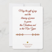 Christmas Blessings Nativity Scene Flat Card Feestdagenkaart (Achterkant)