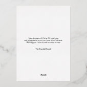 Christmas Blessings Photo Cross Script Faith Black Folie Feestdagenkaart (Achterkant)