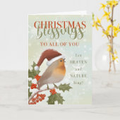 Christmas Blessings To All Heaven and Nature Sing Kaart (Gele Bloem)