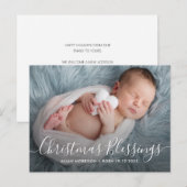 CHRISTMAS BLESSINGS-vakantieaankondiging Briefkaart (Voorkant / Achterkant)