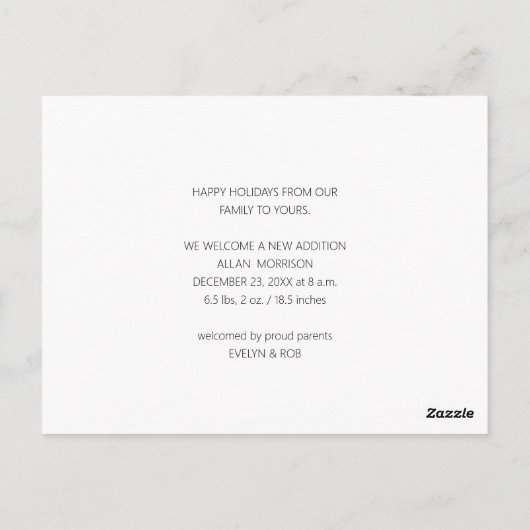 CHRISTMAS BLESSINGS-vakantieaankondiging Briefkaart (Achterkant)