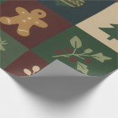 Christmas Block Christmas Wrap Cadeaupapier (Hoek)