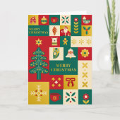 Christmas block pattern bauhaus style kaart (Voorkant)