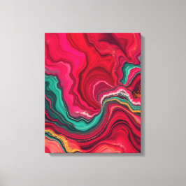 Christmas Bloom Frequencies – Abstract Energy Wrap Canvas Afdruk