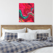 Christmas Bloom Frequencies – Abstract Energy Wrap Canvas Afdruk (Insitu (Slaapkamer))