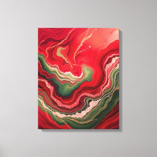 Christmas Bloom Frequencies Sacred Energy Wrapped Canvas Afdruk (Voorkant)