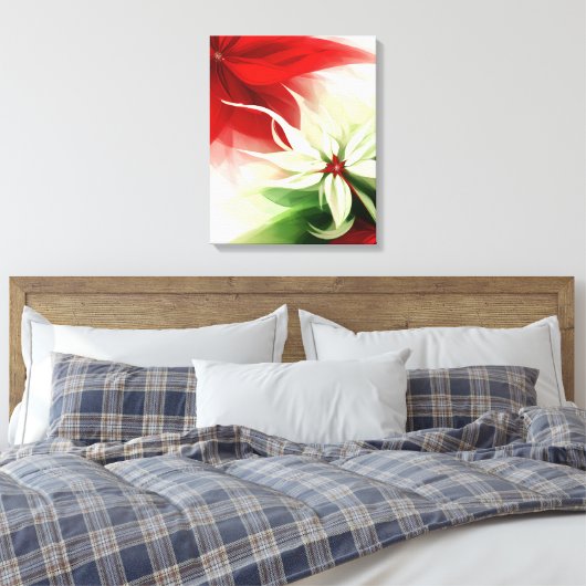 Christmas Bloom Frequency Sacred Poinsettia Canvas Afdruk (Insitu (Slaapkamer))