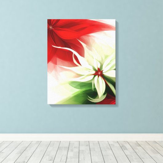 Christmas Bloom Frequency Sacred Poinsettia  Canvas Afdruk (Insitu (Houten vloer))