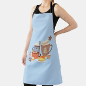 christmas blue coffe style  schort (Insitu)