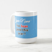 Christmas Blue Coffee Pun Koffiemok (Voorkant links)