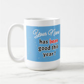 Christmas Blue Coffee Pun Koffiemok (Links)