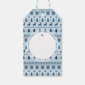 CHRISTMAS Blue Deer model gepersonaliseerd Gift La Cadeaulabel (Achterkant)