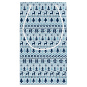 CHRISTMAS Blue Deer model gepersonaliseerd op S Gi Klein Cadeauzakje (Achterkant)