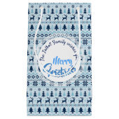 CHRISTMAS Blue Deer model gepersonaliseerd op S Gi Klein Cadeauzakje (Voorkant)