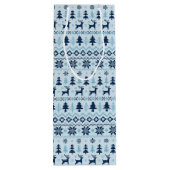 CHRISTMAS Blue Deer model op maat van wijn Gift Cadeautas (Achterkant)