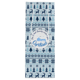 CHRISTMAS Blue Deer model op maat van wijn Gift Cadeautas