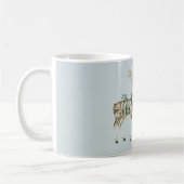 Christmas Blue Green Deer Koffiemok (Links)