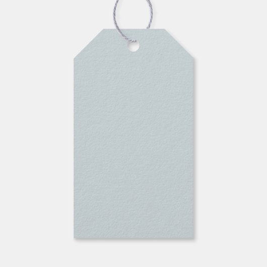 Christmas Blue Grey Santa Cadeaulabel (Achterkant)