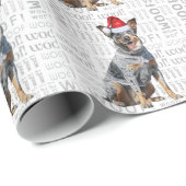 Christmas Blue Heeler voor Hondenliefhebber Holida Cadeaupapier (Rol Hoek)