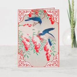 Christmas Blue Jays Feestdagen Kaart