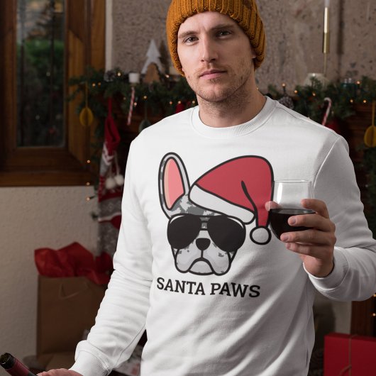 Christmas Blue Merle Franse Bulldog sweatshirt