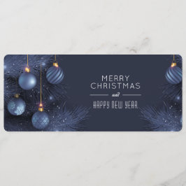 Christmas Blue Ornaments Feestdagenkaart