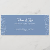 Christmas Blue Ornaments Feestdagenkaart (Achterkant)