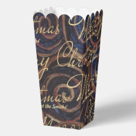 Christmas Blue Swirls Favor Boxes Bedankdoosjes