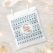 CHRISTMAS Blue Traditional gepersonaliseerde Favor Bedankzakje (Geknipt)