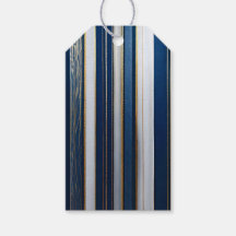 Christmas Blues Stripes blauw wit goud