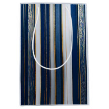 Christmas Blues Stripes blauw wit goud