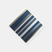 Christmas Blues Stripes blauw wit goud Servet (Hoek)