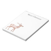 Christmas Blush Pink Deer Notitieblok (Linkerzijde)