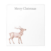 Christmas Blush Pink Deer Notitieblok (Voorkant)
