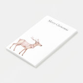 Christmas Blush Pink Deer Post-it® Notes (Schuin)