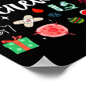 Christmas Bmt Crew Nurse Bone Marrow Transplant Nu Poster (Hoek)