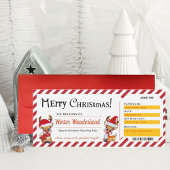 Christmas Boarding Pass Ticket Gift Kaart