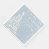 Christmas Boho Blue Boy Baby shower Servet (Hoek)