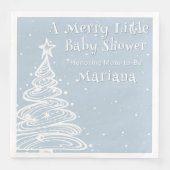 Christmas Boho Blue Boy Baby shower Servet (Voorkant)