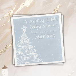 Christmas Boho Blue Boy Baby shower Servet