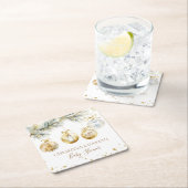 Christmas Boho Merry Little Baby shower Kartonnen Onderzetters (Insitu)