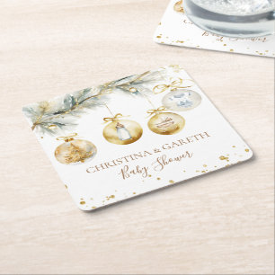 Christmas Boho Merry Little Baby shower Kartonnen Onderzetters